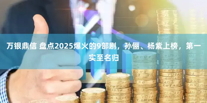 万银鼎信 盘点2025爆火的9部剧，孙俪、杨紫上榜，第一实至名归